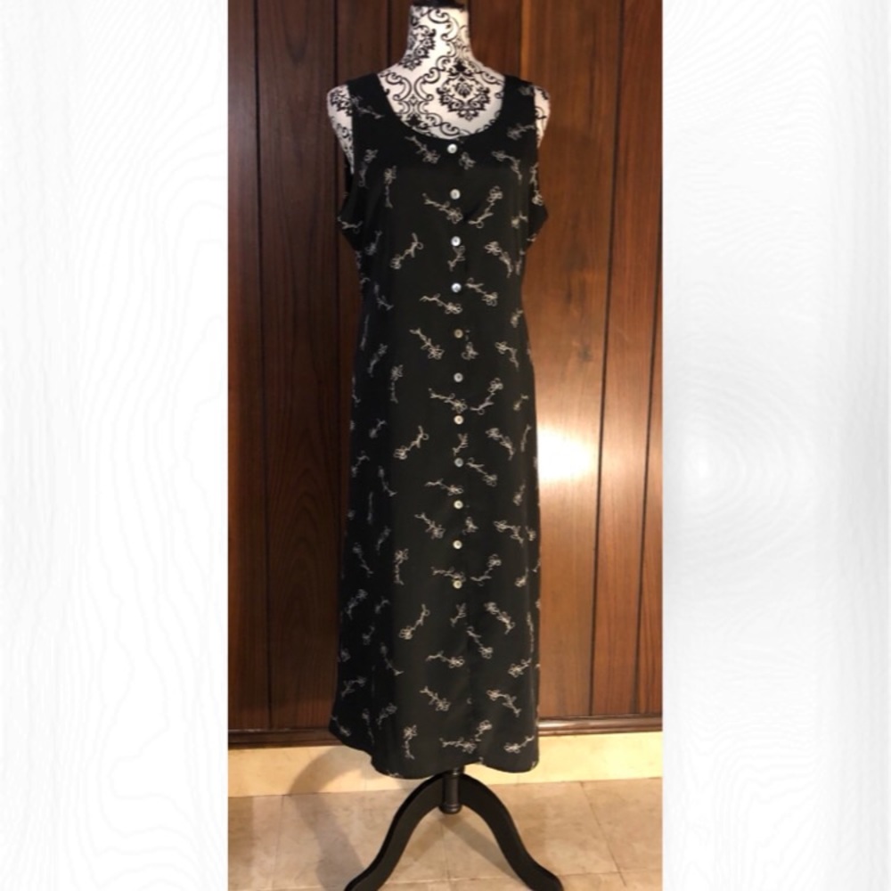 Worthington Floral Button Down Sleeveless Dress